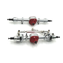 Ensemble D'Essieux Avant et ArrièRe pour MNMODEL 1/12 MN82 LC79 MN78, PièCes de Voiture TéLéCommandéEs, Mise à Niveau en MéTal Argenté
