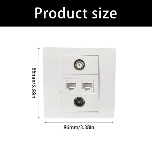 No Solder Design 4 Port Multimedia Panel Direct-RJ45 CAT5E 2
