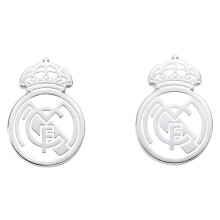 Real Madrid CF Silver Painted Cufflinks