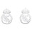 Real Madrid CF Silver Painted Cufflinks 1