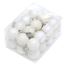 Christmas Balls Silver Shatterproof 24PCS