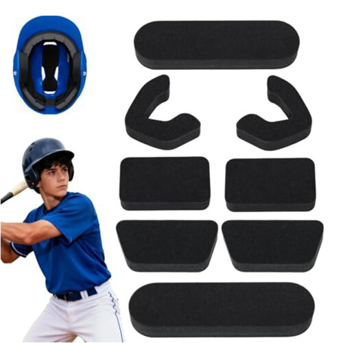 Shock Absorb Helmet Liner Pad Inner Padding For Baseball-Black 2
