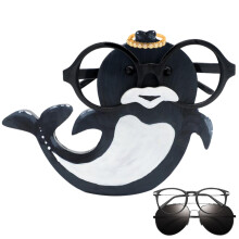 Handmade Wooden Glasses Holder Bird Shaped Eyeglass Stand with Scratch Lens Protection for Desk Decor