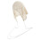 Pullover Crocheted Lace Bucket Hat Tassels Trim-Beige 1