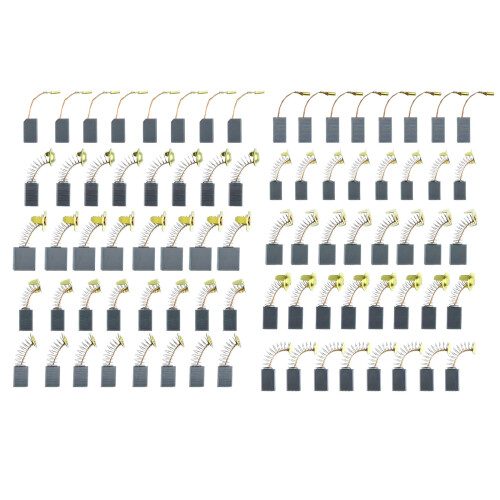 80Pieces Carbon Brushes Mixed Size for Industrial Power Tool