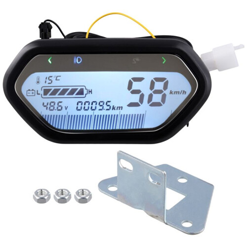 48V 60V 72V Electric Motorcycle Digital LCD Odometer Speedometer Tachometer