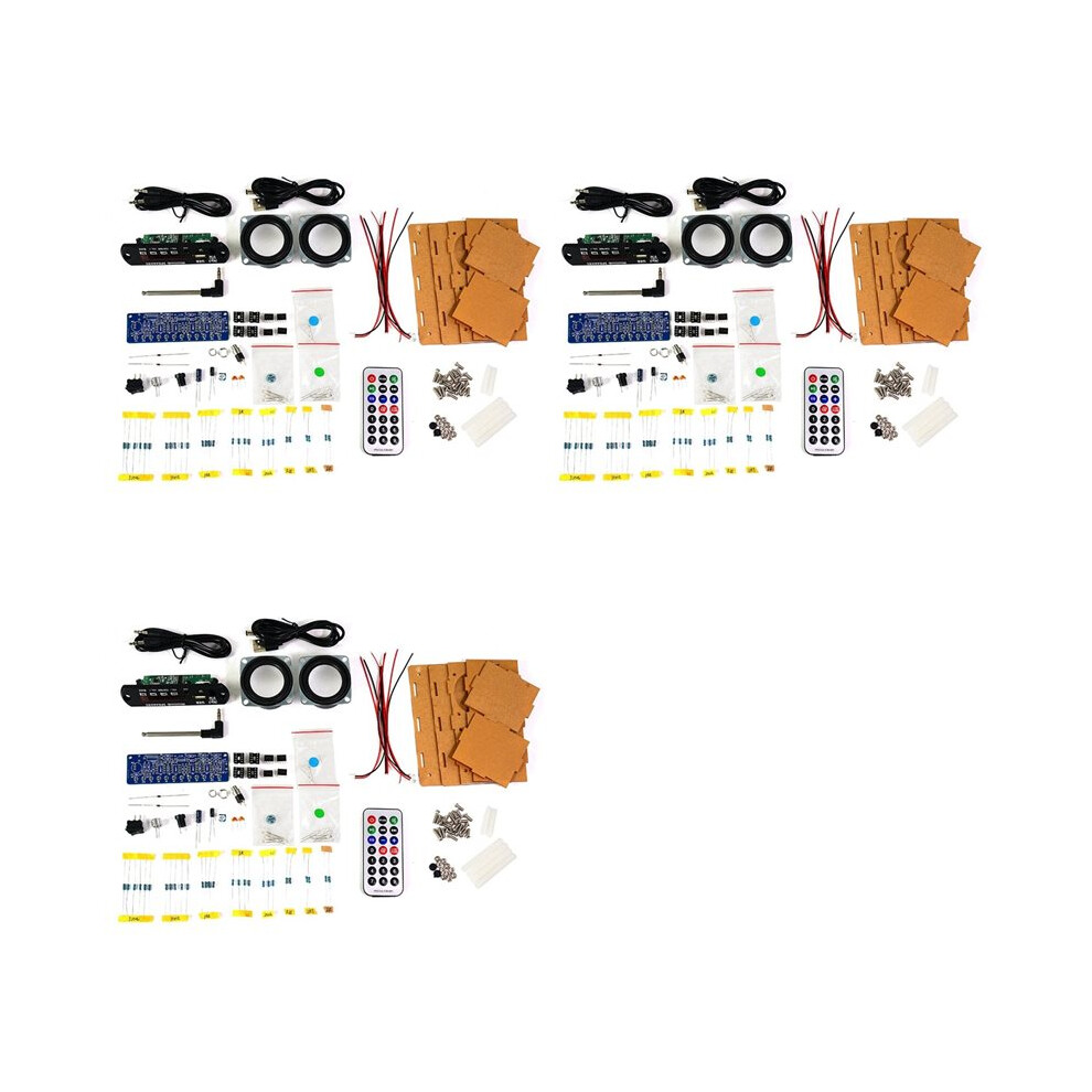 3X Diy Speaker Kit With Fm Radio 87.5-108Mhz Diy Soldering Project Practice Electronic Kit Solder Assembly 4712524637469