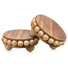 Wooden Round Cup Holder, Aromatherapy Base Stand, American-Style Dessert Display Rack, Tiered Tray Decoration