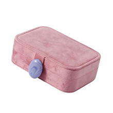 Elegant Travel Jewelry Box with Velvets Lining-princess pink