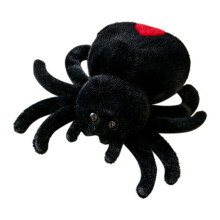 Simulation Spider Jumping Spider Doll Crawling Pet Doll Plush Cute Reptile Plush Toy Super Cute Black