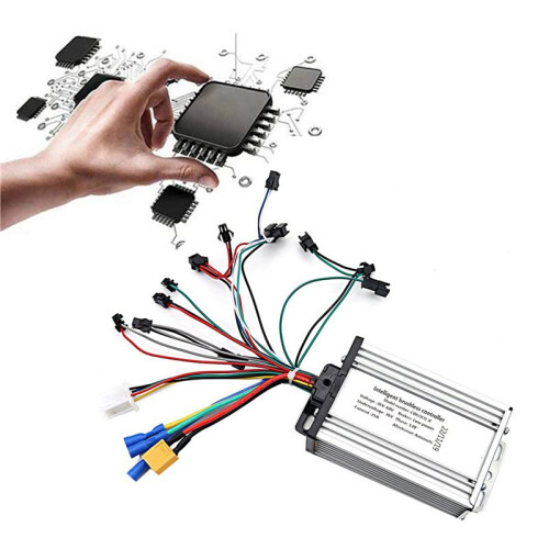 2X Elektroroller 36V-60V 25A Controller 36V 48V 52V 60V Intelligenter BüRstenloser Controller 6-RöHren-Universalcontroller 2