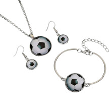 Zinc Alloy Jewelry Set Sporty Earring Necklace Bracelet-2