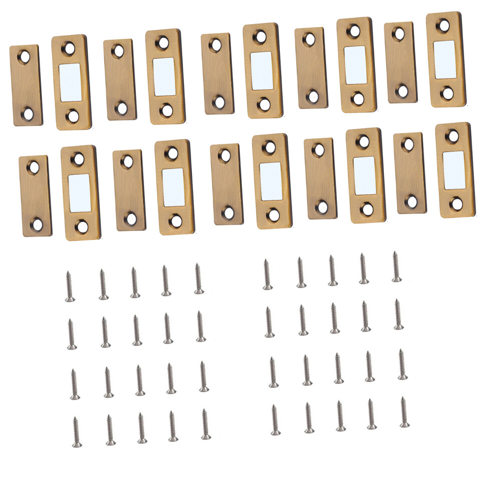 Stainless Steel Cabinet Door Magnetic Stoppers-Yellow Bronze 7696001861615