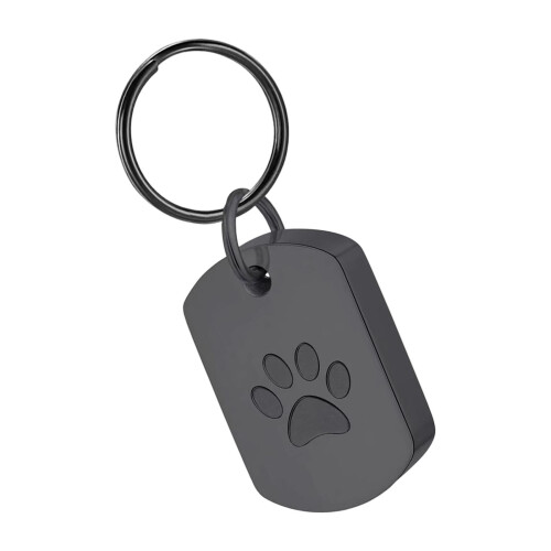 Porte-clés d'urne pour animaux de compagnie, avec imprimé-Noir