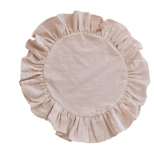 Round Ruffled Placemat in Multiple Color and Sizes- apricot