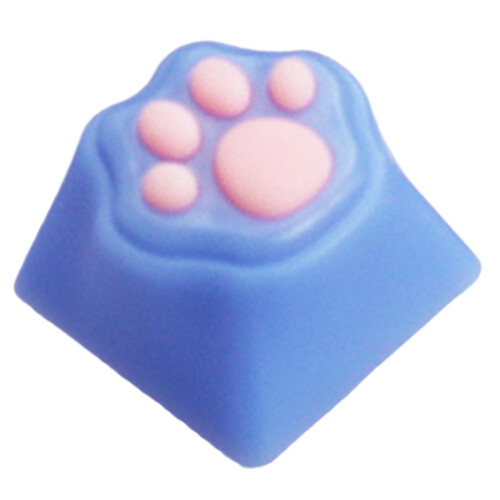 Personalizeds CatPaw Keycap with Soft Silicone Material-Blue