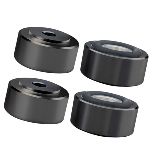 4Pcs Aluminum Isolation Spikes with Rubber Base for-black large