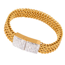 Gold Tone Unique Wrist Jewelry Metal Texture Perfect for Daily