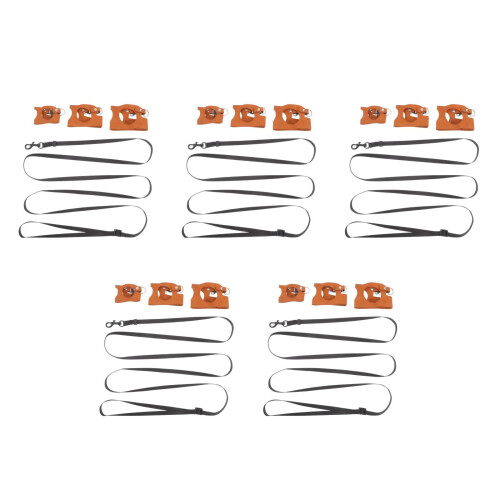 5Sets Lightweight Bearded Dragon Harness Leash Set Brown Outdoor Use