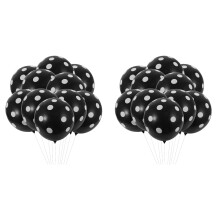 200Pcs Black Latex Dot Party Balloons for Wedding and Birthday Events