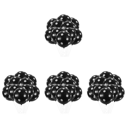 400Pcs Black Decorative Latex Dot Balloons Party Wedding Reception