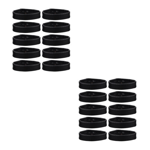 20Pcs Removable Black Watchband Loops Strap Keeper Replacement