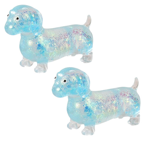 Dachshund Shape Stress Relief Squeeze Toy Durable Safe-Blue 2