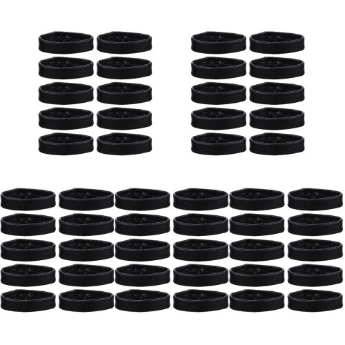 50Pcs Professional Watchband Rings Black Strap Keeper