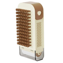 Soap Box with Roller, Quick Drain Design and Built‑in Brush, Travel Soap Holder for Bathroom and Sink