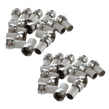 30 Pz RG6 F-Type Twist- Coassiale Cavo Coassiale RF Connettore Maschio per CCTV