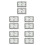 10Pcs Small Silver Car Dashboard Clocks with Night Glow and Adhesive 1