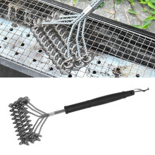 Grillbürste aus Edelstahl mit langem Griff in T-Form