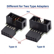 2 Ensemble Vers le Bas et Vers le Haut Coudé à 90 Degrés Mâle Vers Femelle USB 2.0 10 Broches 9 Broches pour Adaptateur D'Extension de Carte Mère