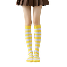 Breathable Stripes Over The Knee Socks Cotton Blend-Section 5