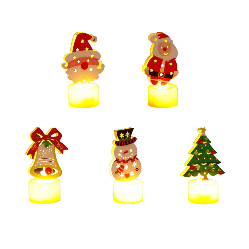 5-pak LED flammeløse julelys 1