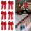 Christmas Bows Burlap Red 6PCS 2