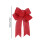 Christmas Bows Burlap Red 6PCS 3