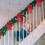 Christmas Bows Burlap Red 6PCS 5