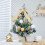 Mini sapin de Noël floqué blanc, décorations de bureau 4