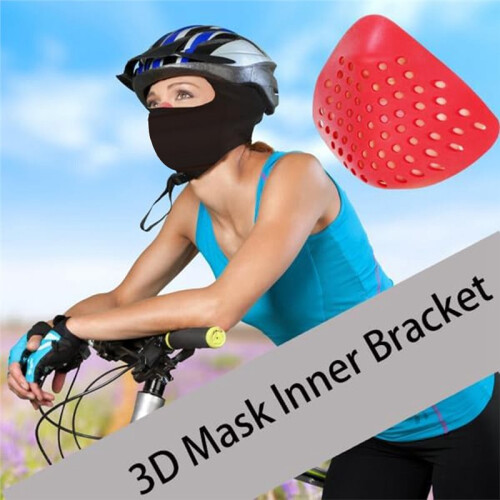 4Pcs 3D Silicone Mask Inner Bracket,Halloween Silicone Face Shell,Mask Face Frame Support for Halloween Cosplay Red 2