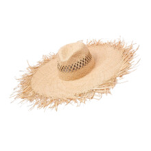 Brede rand opengewerkte geweven strohoed Sombrero Raffia-3