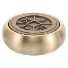 Solid Brass Paperweight for Office Desk - Decorative Rounded Tool Dark Brown