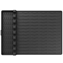 BBQ Grill Mat 41x29.5cm Black Nonstick Reusable Grilling Mat for Outdoor Cooking and Easy Cleanup