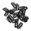 40Pcs Black 10 Teeth Snap the Rubber Back and Cam Wig Clip 2