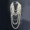 Versatile 7 Row Gradient Imitation Pearls Jewelry Set Evening 5