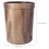 Sturdy Plastic Trash Can Wastebasket Brown Compact Size for Bedroom Easy Organization 3