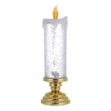 LED krystallys med farveskiftende flamme, 25 cm