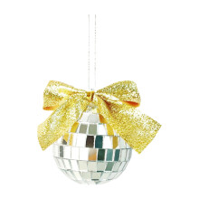 Christmas hanging mirror disco ball ornaments silver 1.57