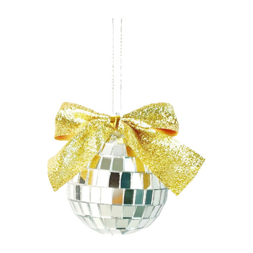 Christmas hanging mirror disco ball ornaments silver 1.57