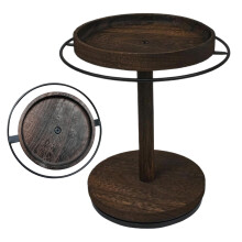 Sunglasses Organizer Wooden Eyeglass Holder 360 Rotating Stand with Tray for Desk or Bedroom